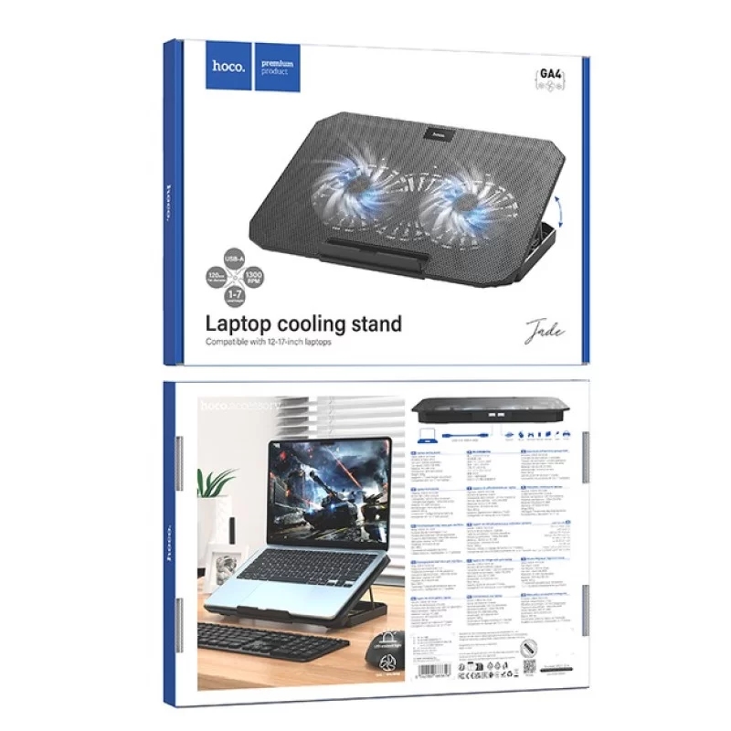 Hoco GA4 Jade laptop cooling stand black
