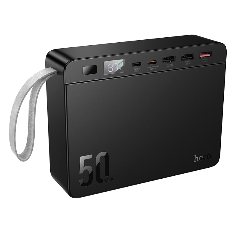 Hoco J166 Carretera power bank 22.5W+PD20W+lighting(50000mAh) black