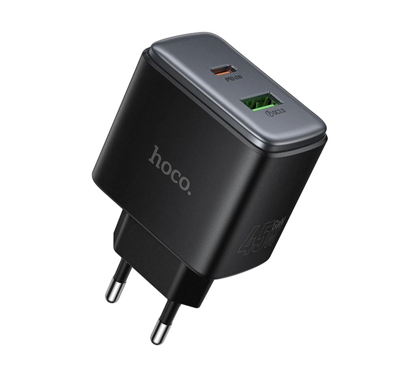 Hoco C158A Upgrade PD45W(1C1A) charger(EU) black