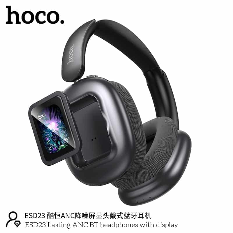 Hoco ESD23 Lasting ANC BT headphones with display black