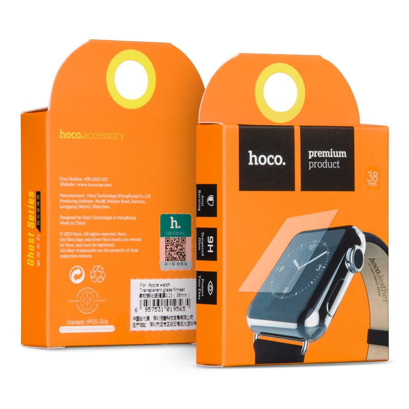 Hoco Tempered Glass Screen Protector for Apple Watch 38 mm 0.15mm