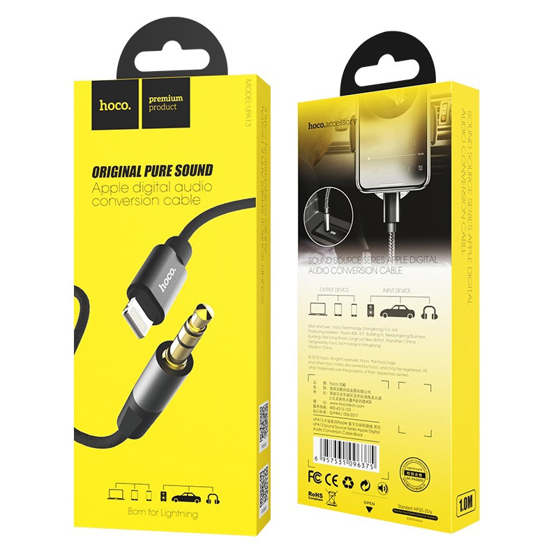 HOCO UPA13 Sound source series iP digital audio conversion cable black