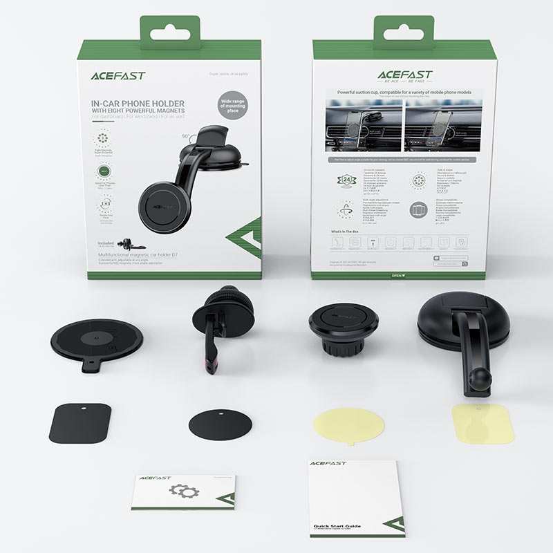 ACEFAST D7 multifunctional magnetic car holder,black