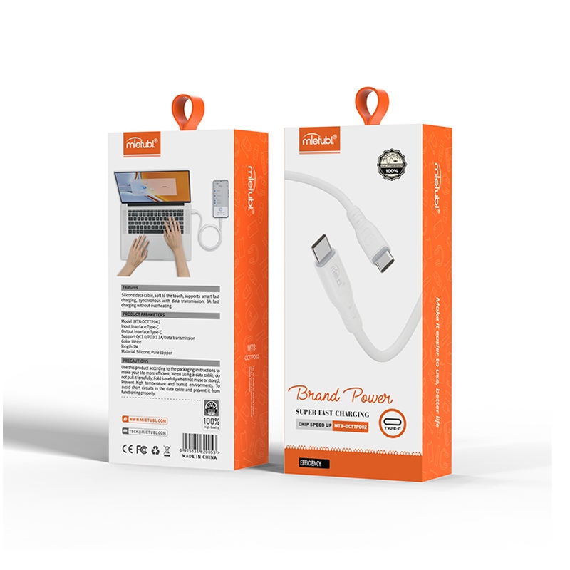 Mietubl Cable 1M PD 30W Type-C-Type-C MTB-DCTTPD02 Data cable White