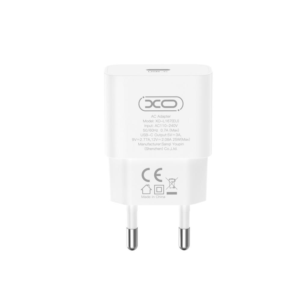 XO L167(EU) 25W USB-C Fast Charger White