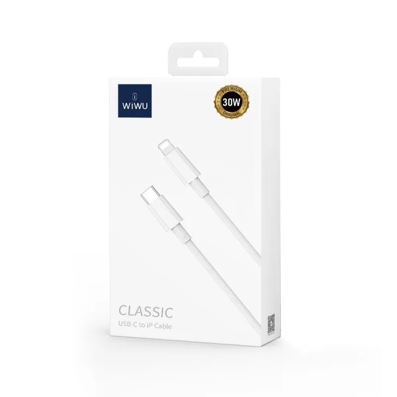 Wiwu Classic 30W Charging Cable Wi-C008 C-L 30W max White
