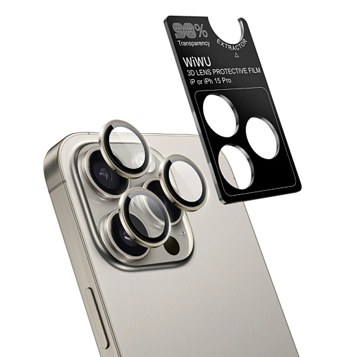 Wiwu 3D Eagle eys lens guard for ip16 &ip16 Plus, LG-005 Black