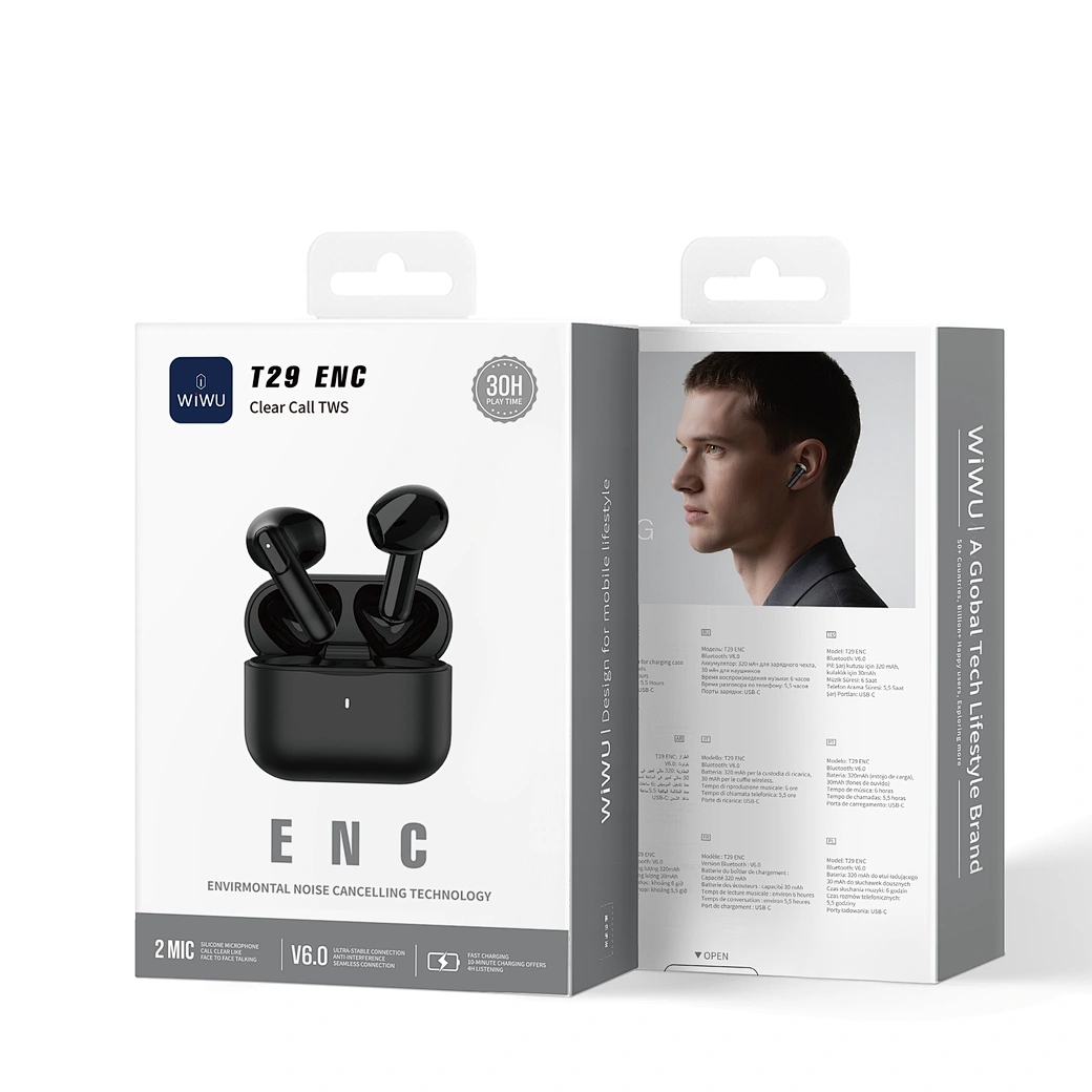 Wiwu T29 ENC Earbuds Black