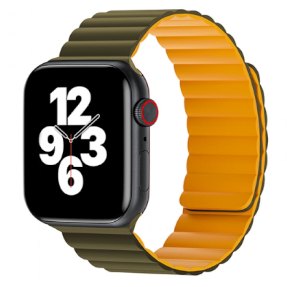 Wiwu 38/40/41 Magnetic silicone watch band Wi-WB001 Navy+yellow