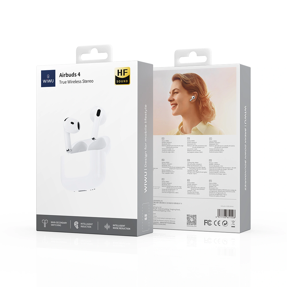 Wiwu WiWU True Wireless Stereo Airbuds 4 White
