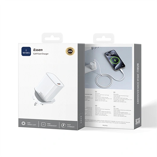 Wiwu 20W Essential GaN Fast Charger Wi-G007 EU C-L White