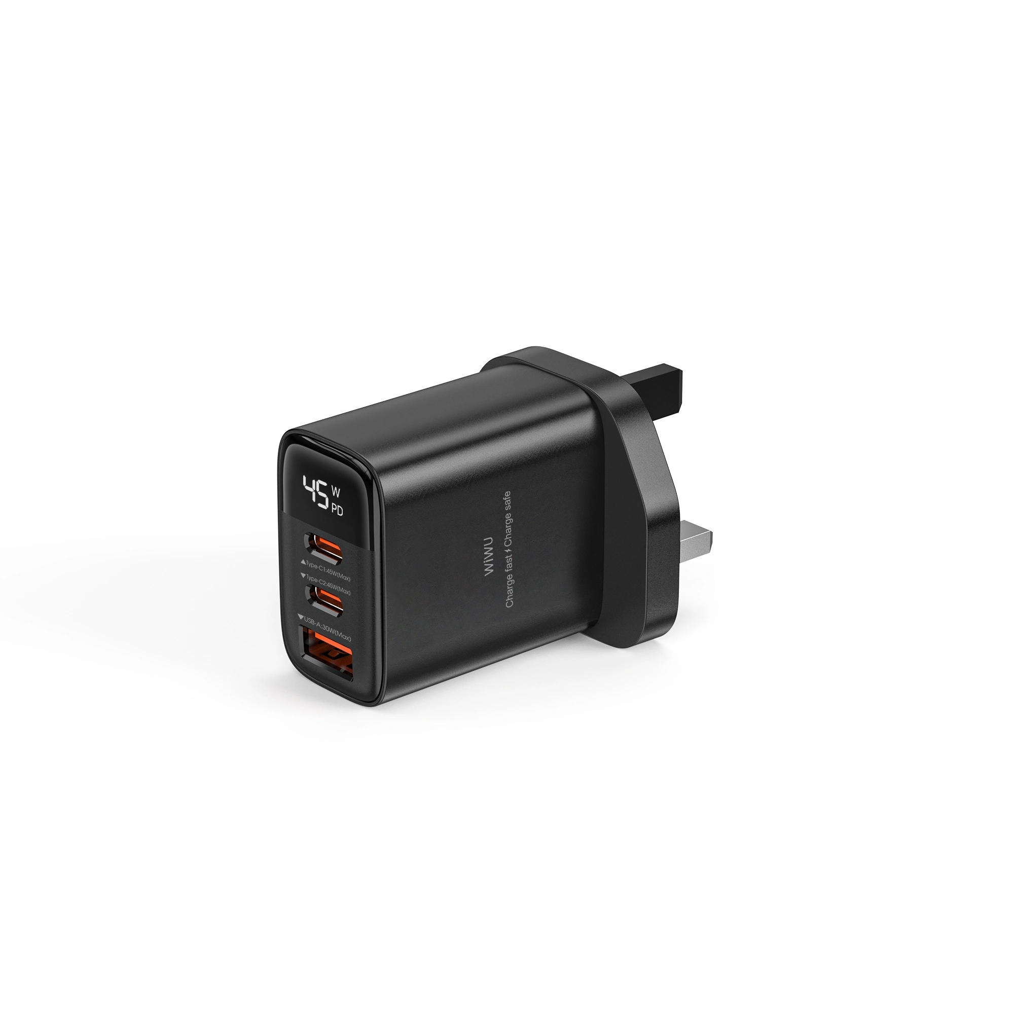 Wiwu Firefly 45W PD GaN Fast Charger Wi-G011EU Black