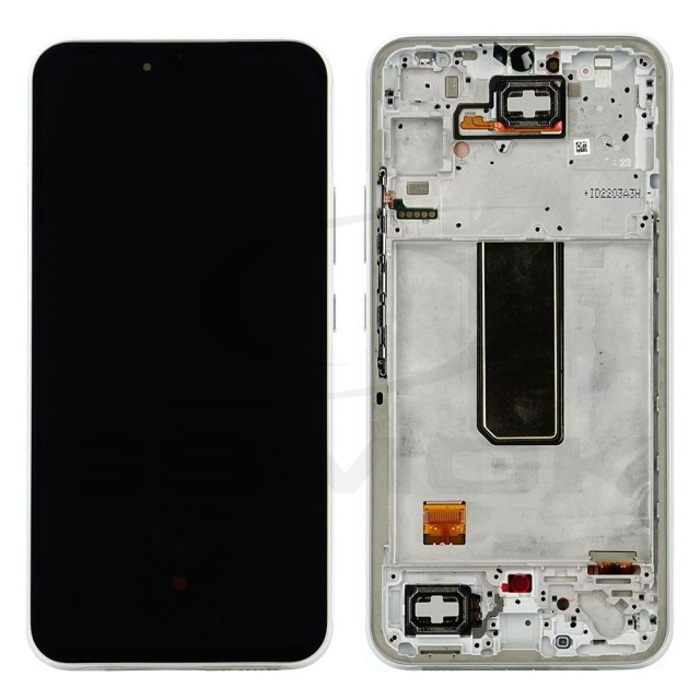 LCD SAMSUNG A34 / A346 SILVER WITH FRAME ORIGINAL (SERVICE PACK)