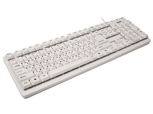 Keyboard SVEN Standard 301, Classic layout, Splash proof, Calculator key, 1.5m, USB, EN/RU, White