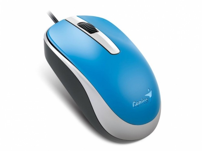 Mouse Genius DX-120, Optical, 1000 dpi, 3 buttons, Ambidextrous, Blue, USB