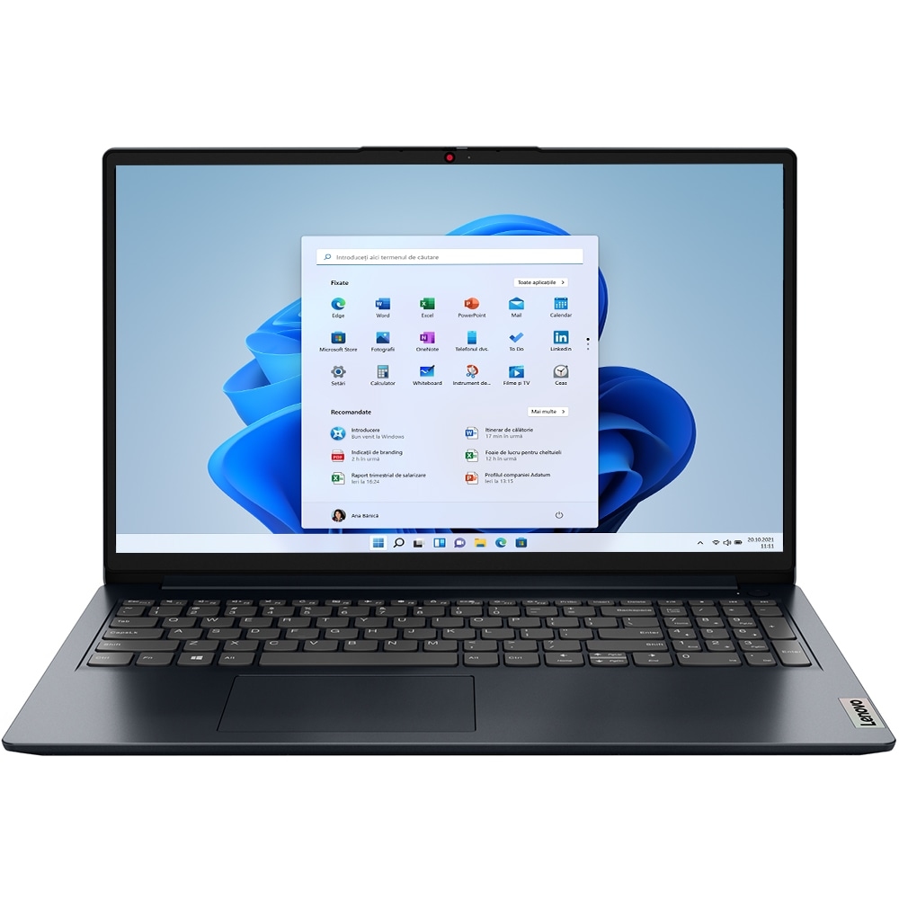 LENOVO IdeaPad 1 15IJL7, Intel Celeron N5100 pana la 2.8GHz, 15.6' HD, 4GB, eMMC 128GB, Intel UHD Gr