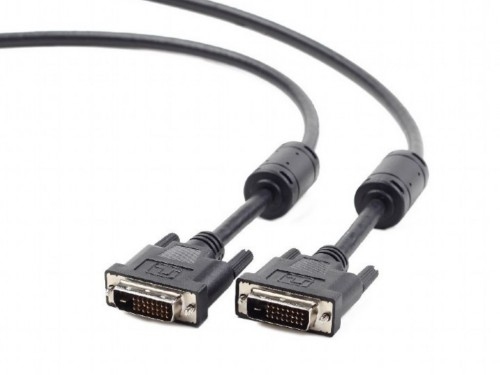 Cable DVI M to DVI M,  3.0m, Cablexpert DVI-D Dual link with ferrite, CC-DVI2-BK-10