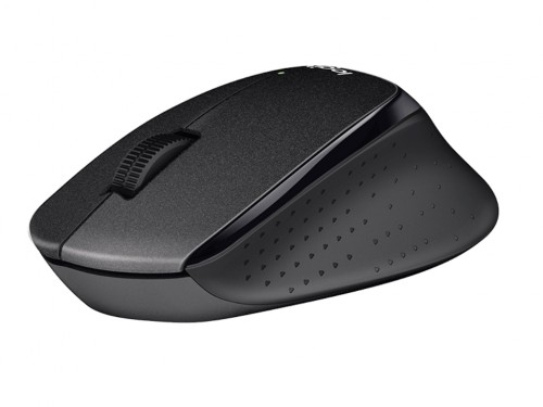 Wireless Mouse Logitech B330 Silent Plus, Optical, 1000 dpi, 3 buttons, Ergonomic, 1xAA, Black