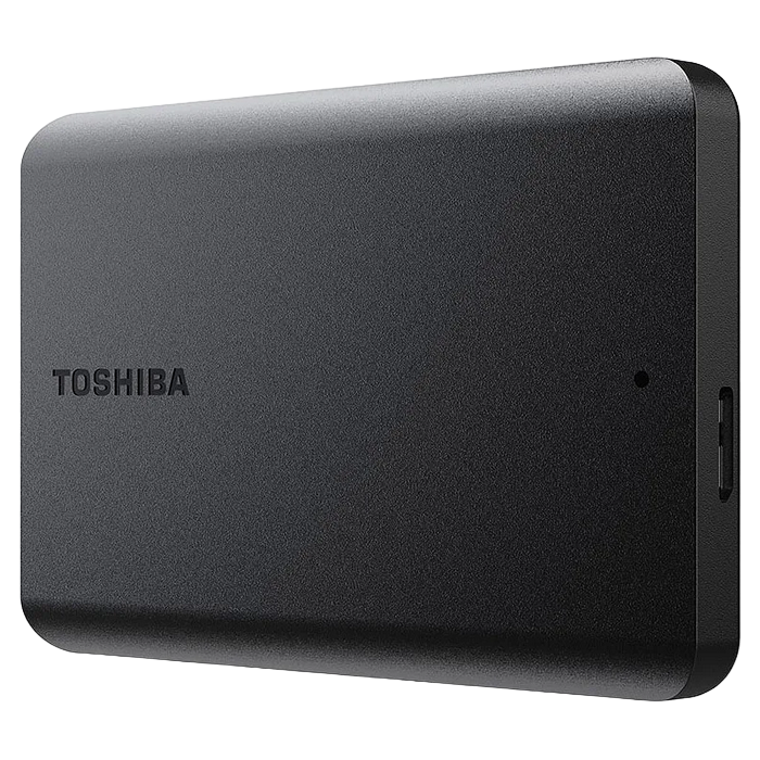 '1.0TB (USB3.1) 2.5''  Toshiba Canvio Basics 2022 External Hard Drive (HDTB510EK3AA)'', BlackCapaci
