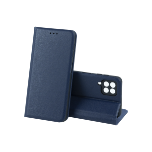 Чехол-книжка LEATHER Case SAMSUNG A22 4G /M22 /M32 (Тёмно-синий)