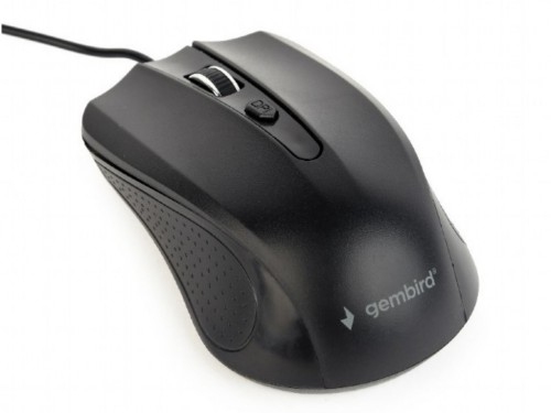'Mouse Gembird MUS-4B-01, Optical, 800-1200 dpi, 4 buttons, Ambidextrous, Black, USB.