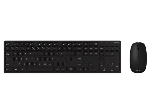 'Wireless Keyboard & Mouse Asus W5000, Ultra-thin, Metal-like finish, Silent, 1xAA/2xAAA, White.
