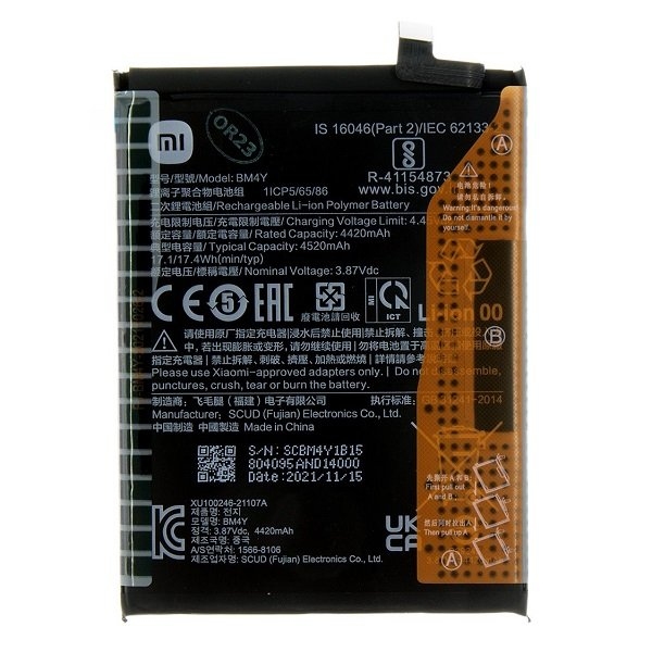 BATTERY XIAOMI BM4Y / Poco F3 / Mi 11i / Mi 11X / K40 (Packing)