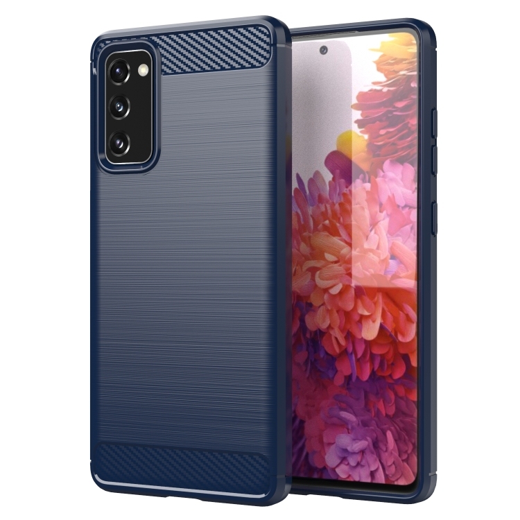 Husa p/u Samsung Galaxy S20 FE Brushed Carbon Fiber (Navy Blue)