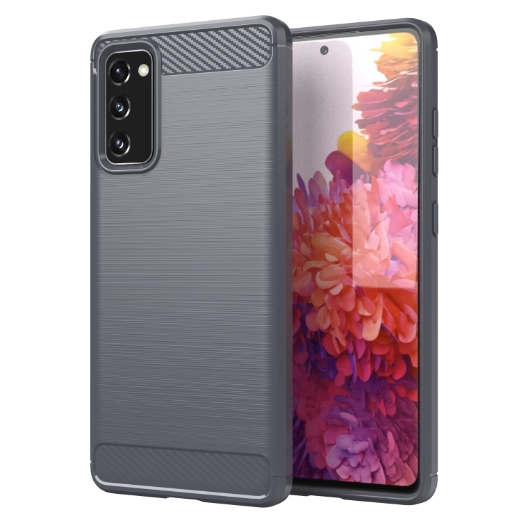 Husa p/u Samsung S20 FE Brushed Texture Carbon Fiber TPU Case ( Grey)