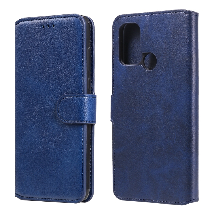 OPPO A53 / A53S / A32 Classic Calf Texture PU + Horizontal Carte Piele Husa, (Blue)