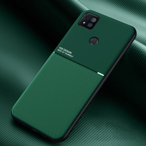 Husa Extra Xiaomi Redmi 9C/10A Classic Tilt Strip Grain Magnetic Shockproof PC + TPU (Green)