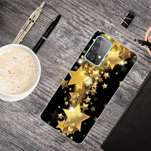 Husa Extra Samsung Galaxy A72 5G / 4G Painted Transparent (Gold Star)