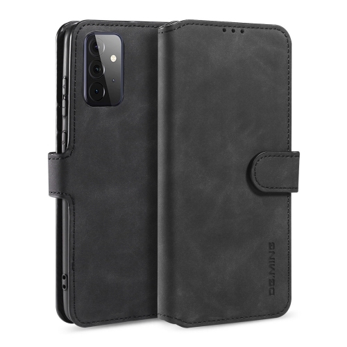 Husa Extra Samsung A72 5G DG.MING Retro Oil Side Horizontal Carte Piele (Black)
