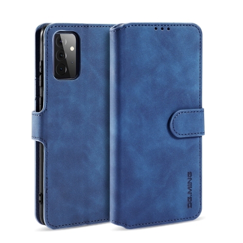 Husa Extra Samsung A72 5G DG.MING Retro Oil Side Horizontal Carte Piele (Blue)