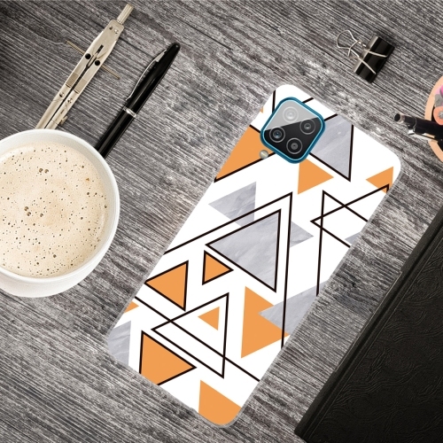 Husa Extra Samsung A12 Triangular Marble Pattern (SJ-12)