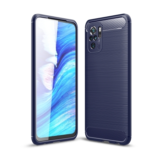 Husa Extra Xiaomi Redmi Note 10 4G / Note 10S Brushed Texture Carbon Fiber (Navy Blue)