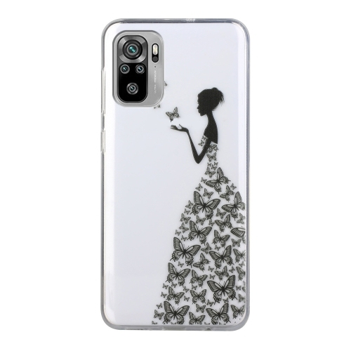 Husa Extra Xiaomi Redmi Note 10 4G Coloured Drawing Pattern Transparent (Butterfly Girl)