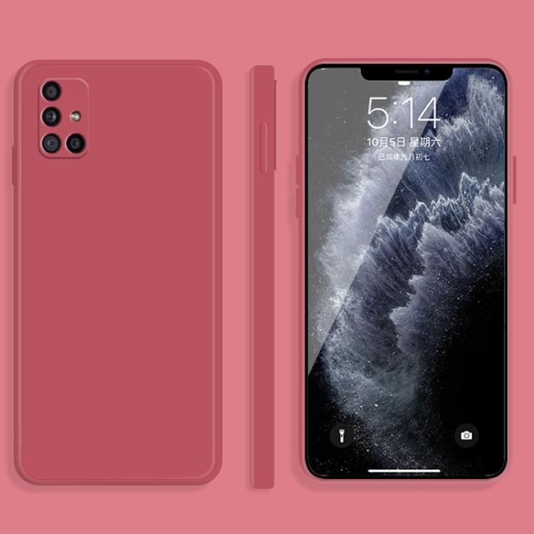 Husa p/u Samsung Galaxy A71 Solid Color Imitation Liquid Silicone  (Red)