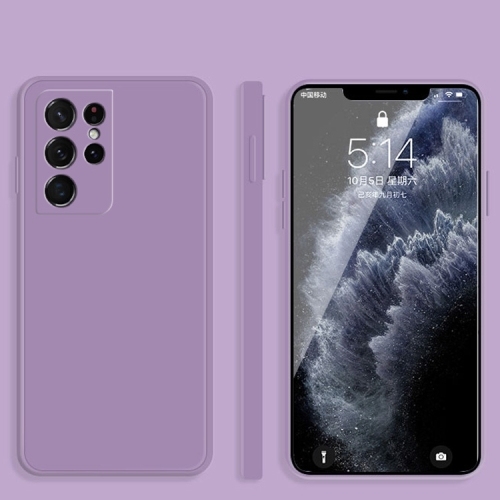 Husa Extra SAMSUNG S21 Ultra 5G Solid Color Imitation Liquid Silicone (Purple)
