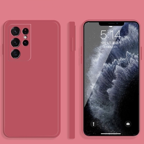 Husa Extra SAMSUNG S21 Ultra 5G Solid Color Imitation Liquid Silicone (Red)