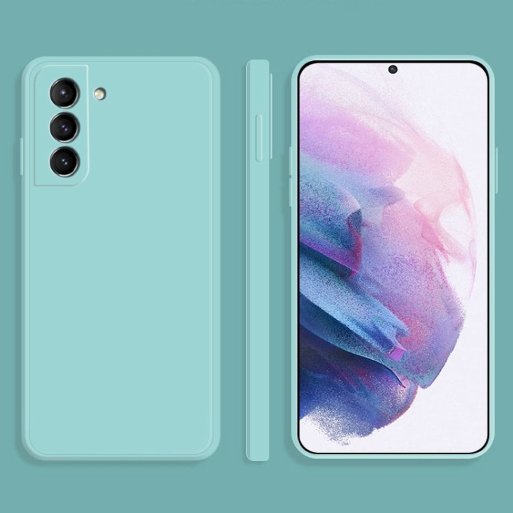 Husa p/u Samsung S21+ 5G Solid Color Imitation Liquid Silicone (Sky Blue)