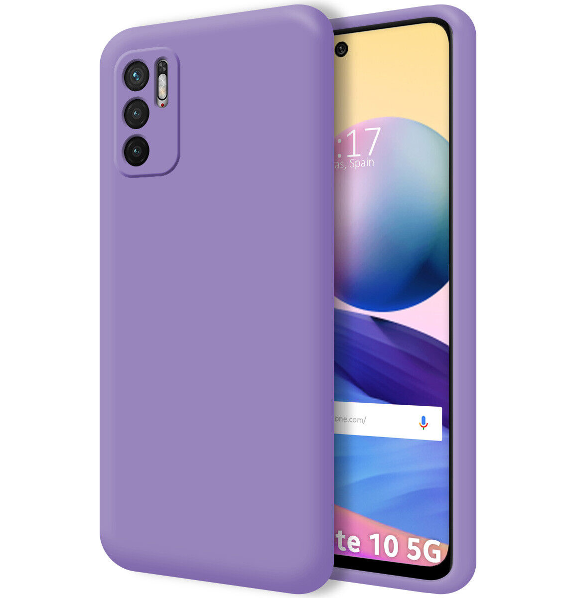 Husa p/u Xiaomi Redmi Note 10 5G/Poco M3 Pro Solid Color Imitation (Purple)