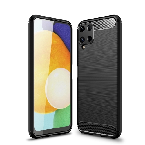 Samsung Galaxy A22 4G Shockproof Sewing Cow Pattern Skin PC + PU + Husa (Black)
