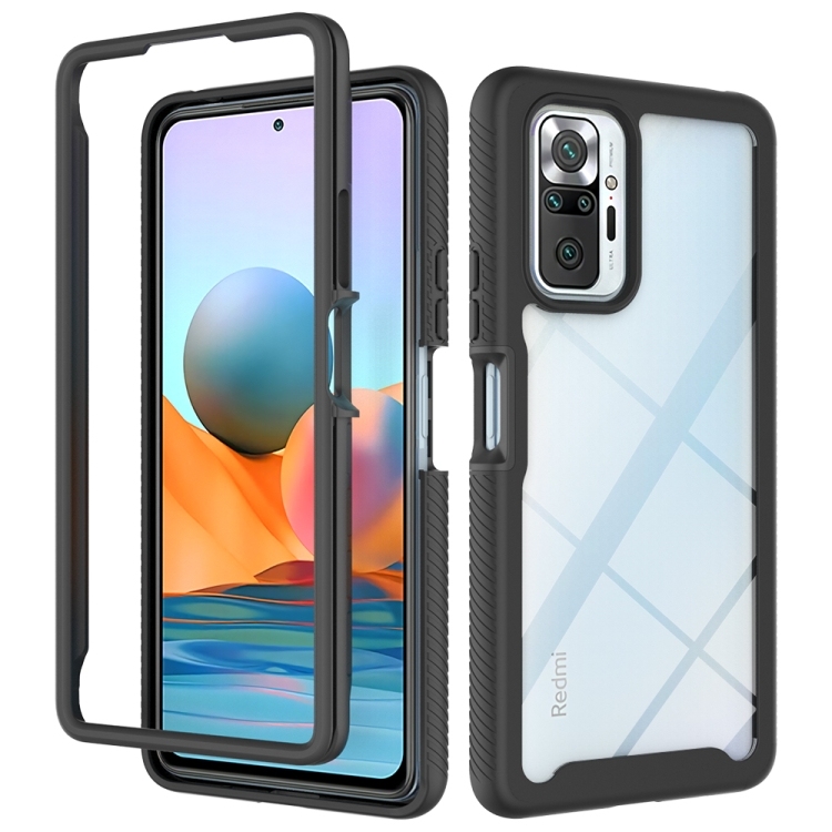 Xiaomi Redmi Note 10 Pro Starry Sky Solid Color Series Shockproof PC + TPU Protective husa(Black)