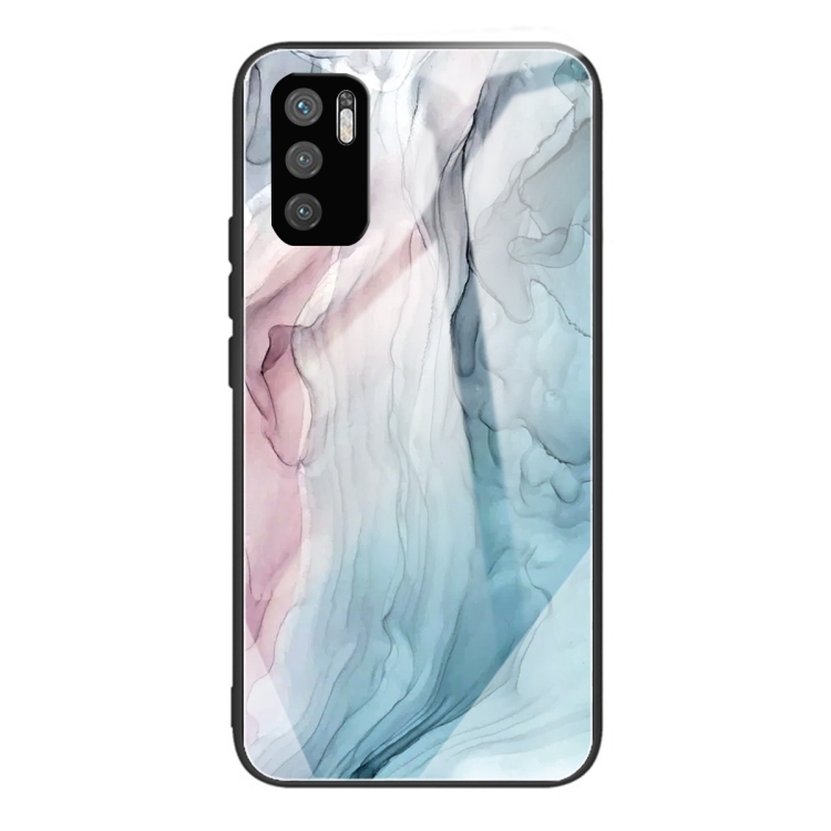Husa p/u Xiaomi Redmi Note 10 5G Abstract Marble Pattern Glass Protective (Abstract Gray)