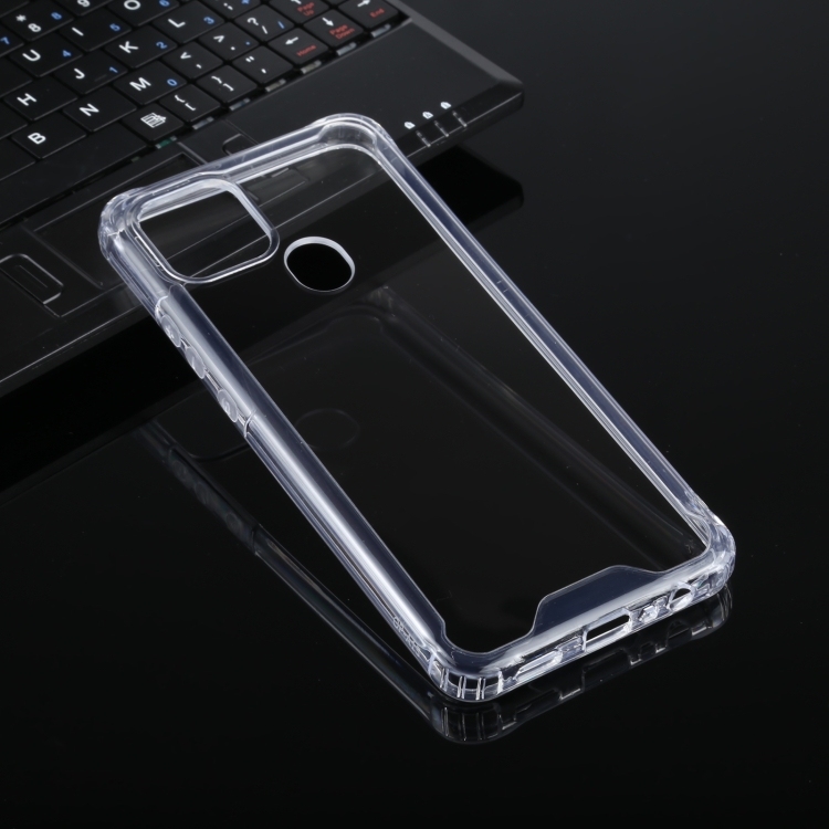 OPPO A15 Four-corner Shockproof Transparent + PC Protective Husa