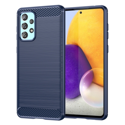 Husa Extra Samsung A73 5G Brushed Texture Carbon Fiber Phone (Blue)