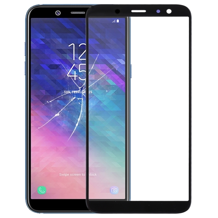 OUTER GLASS LCD SAMSUNG A6 / A600 BALCK WITH OCA