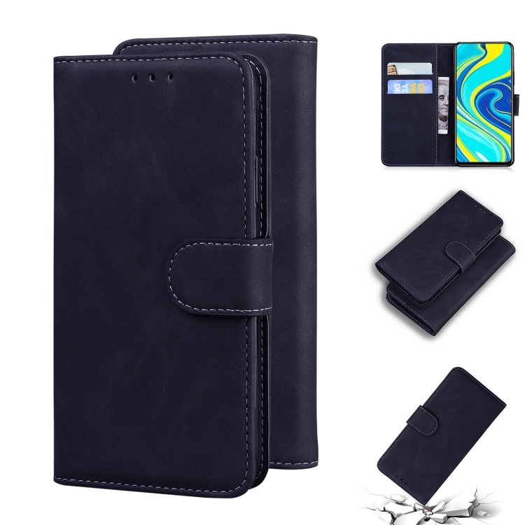 Xiaomi Redmi Note 9S / Note 9 Pro / Note 9 Pro Max Skin Feel Pure Color Carte Piele Husa(Black)