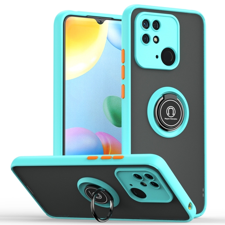 Husa p/u Xiaomi Redmi 10C Q Shadow 1 Series  + PC Ring Holder Phone (Sky Blue)